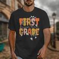 First Grade Dream Retro Team Fall Halloween Spooky Teachers Unisex T-Shirt, First Grade Teacher Gifts, funny design First Grade Dream Retro Team Fall Halloween Spooky Teachers Unisex T-Shirt, First Grade Teacher Gifts, funny design