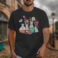 Floral Beakers Chemistry Lab Teacher Unisex T-Shirt, funny design Floral Beakers Chemistry Lab Teacher Unisex T-Shirt, funny design