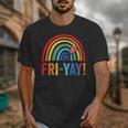 Fri-Yay Friyay Rainbow Colors Teacher Childrens Fun Designs Unisex T-Shirt, funny design Fri-Yay Friyay Rainbow Colors Teacher Childrens Fun Designs Unisex T-Shirt, funny design