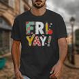 Fri Yay Teacher Happy Friday Friyay Weekend Back To School Unisex T-Shirt, funny design