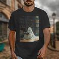 Ghost Library Halloween Book Reading Books Lover Teacher Unisex T-Shirt, funny design Ghost Library Halloween Book Reading Books Lover Teacher Unisex T-Shirt, funny design