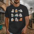 Ghost Reading Teacher Halloween Librarian Book Lover School Unisex T-Shirt, funny design Ghost Reading Teacher Halloween Librarian Book Lover School Unisex T-Shirt, funny design