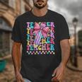 Groovy Teacher Cute Coquette Bow Flower Retro Back To School Unisex T-Shirt, Groovy Teacher Gifts, funny design Groovy Teacher Cute Coquette Bow Flower Retro Back To School Unisex T-Shirt, Groovy Teacher Gifts, funny design