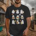 Halloween Ghost Music Teacher Playing Instruments Unisex T-Shirt, funny design Halloween Ghost Music Teacher Playing Instruments Unisex T-Shirt, funny design
