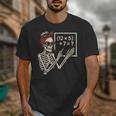 Halloween Math Teacher Skeleton Six Seven Meme Brainrot Unisex T-Shirt, funny design