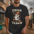 Halloween Teacher Shirts Women School Trick Or Teach Groovy Unisex T-Shirt, Groovy Teacher Gifts, funny design