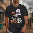 Halloween Teacher Women Cute Reading Ghost Read More Books Unisex T-Shirt, funny design
