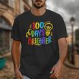 Happy 100th Day Of School 100 Days Brighter Girls Teacher Unisex T-Shirt, funny design Happy 100th Day Of School 100 Days Brighter Girls Teacher Unisex T-Shirt, funny design