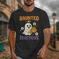 Haunted By Fractions Math Halloween Teacher Unisex T-Shirt, funny design