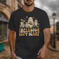 Inclusion Isn't Scary Mummy Boo Ghost Halloween SLP Teacher Unisex T-Shirt, funny design Inclusion Isn't Scary Mummy Boo Ghost Halloween SLP Teacher Unisex T-Shirt, funny design