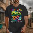 Let The Games Begin Fourth Grade Field Day 2025 Teacher Kid Unisex T-Shirt, funny design Let The Games Begin Fourth Grade Field Day 2025 Teacher Kid Unisex T-Shirt, funny design