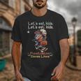 Let's Eat Kids Grammar Werewolf Halloween Teacher Unisex T-Shirt, funny design