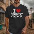 I Love Student Council Student Teacher Unisex T-Shirt, funny design I Love Student Council Student Teacher Unisex T-Shirt, funny design