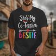 Matching Co-Teacher Best Friend She's My Bestie Work Team Unisex T-Shirt, Friend Gifts, Couple Gifts, funny design