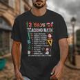 Math Teacher Christmas 12 Days Of Teaching Math Christmas Unisex T-Shirt, funny design