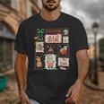 Merry And Bright Christmas Gingerbread Santa Book Teacher Unisex T-Shirt, funny design Merry And Bright Christmas Gingerbread Santa Book Teacher Unisex T-Shirt, funny design