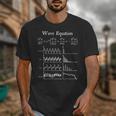 Nerdy Wave Equation Music Physics Science Math Teacher Geek Men Women Girls Kids Unisex T-Shirt, Science Teacher Gifts, funny design