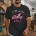 In October We Wear Pink Apple Teacher Daisy Breast Cancer Unisex T-Shirt, funny design