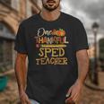 One Thankful Sped Teacher Cute Thanksgiving Women Unisex T-Shirt, funny design