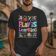 Play Is Learning Educational Teacher Women Unisex T-Shirt, funny design Play Is Learning Educational Teacher Women Unisex T-Shirt, funny design