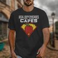 Real Superheroes Don't Wear Capes Teacher Shirt Teaching Te Unisex T-Shirt, funny design