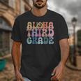 Retro Aloha Third Grade Teacher Summer Vacation Beach Hawaii Unisex T-Shirt, funny design