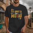 Retro Thankful For Music Floral Music Teacher Thanksgiving Men Women Unisex T-Shirt, funny design Retro Thankful For Music Floral Music Teacher Thanksgiving Men Women Unisex T-Shirt, funny design