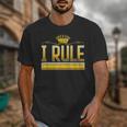 I Rule Math Ruler Mathematics Pun Math Teacher Men Women Girls Kids Unisex T-Shirt, funny design