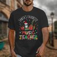 Santa's Favorite Music Teacher Christmas Santa Hat Matching Unisex T-Shirt, funny design Santa's Favorite Music Teacher Christmas Santa Hat Matching Unisex T-Shirt, funny design