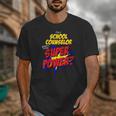 School Counselor Teacher Superhero Superpower Comic Book Unisex T-Shirt, funny design