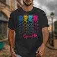 SPED Squad Proud Special Education Para Teacher Colorful Unisex T-Shirt, funny design SPED Squad Proud Special Education Para Teacher Colorful Unisex T-Shirt, funny design