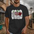 Teach Love Inspire Pre-k Teacher Apple Leopard Red Plain Unisex T-Shirt, funny design