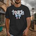Teach Teacher Coquette Bow Pencil Back To School First Day Unisex T-Shirt, funny design Teach Teacher Coquette Bow Pencil Back To School First Day Unisex T-Shirt, funny design