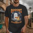 Teacher Halloween Ghost Reading Book Animal Boooks Are Unisex T-Shirt, funny design