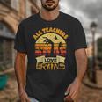 Teacher Shirts Halloween All Teachers Love Brains Unisex T-Shirt, funny design