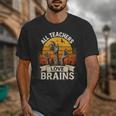 Teacher All Teachers Love Brains Halloween Unisex T-Shirt, funny design