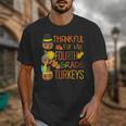 Thankful For My 4th Grade Turkey Thanksgiving Turkey Teacher Unisex T-Shirt, 4th Grade Teacher Gifts, funny design