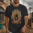 Thankful For My 5th Grade Turkeys Thanksgiving Teacher Unisex T-Shirt, funny design
