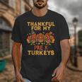 Thankful For My Pre K Turkeys Teacher Thanksgiving Men Women Unisex T-Shirt, funny design