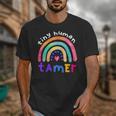 Tiny Human Tamer Watercolor Rainbow Daycare Teacher Unisex T-Shirt, funny design