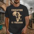 History Education Is Freedom African Map Black Teacher Unisex T-Shirt, History Teacher Gifts, funny design