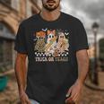 Trick Or Teach Groovy Teacher Halloween Floral Ghost Unisex T-Shirt, Groovy Teacher Gifts, funny design
