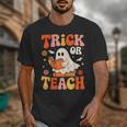 Trick Or Teach Halloween Shirt For Teacher Kids Floral Ghost Unisex T-Shirt, funny design Trick Or Teach Halloween Shirt For Teacher Kids Floral Ghost Unisex T-Shirt, funny design