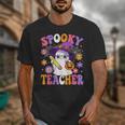Trick Or Teach Spooky Teacher Ghost Halloween Teacher Unisex T-Shirt, funny design