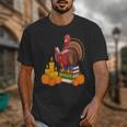 Turkey Reading Books Fall Thanksgiving Teacher Book Unisex T-Shirt, funny design Turkey Reading Books Fall Thanksgiving Teacher Book Unisex T-Shirt, funny design