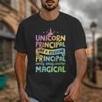 Unicorn Principal Back To School Teacher Appreciation Unisex T-Shirt, funny design
