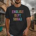 Vintage ENGLISH DEPT SQUAD Back To School Teacher Student Unisex T-Shirt, English Teacher Gifts, funny design