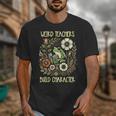 Weird Teachers Build Character Frog Reading Book Librarian Unisex T-Shirt, funny design