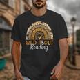 Wild About Reading Teacher Back To School Leopard Rainbow Unisex T-Shirt, funny design Wild About Reading Teacher Back To School Leopard Rainbow Unisex T-Shirt, funny design