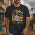 Wild About Teaching Safari Jungle School Teacher Unisex T-Shirt, funny design